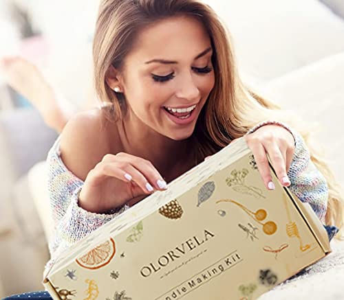 Olorvela Candle Making Kit For Adults Beginners With Glass Jars Soy Wax And Fragrance, Candle Making Supplies Kit Full Set With Everything Your Need For Candle Making #TOP1