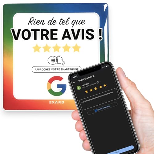 eKard | Plaque epoxy avis Google | Augmentez vos Avis