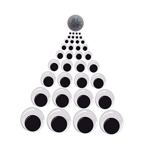 TEHAUX 200 Peças DIY Olhos Wiggly Olhos Pequenos Olhos Wiggly Bonecas Olhos Artesanato Olhos Mexidos