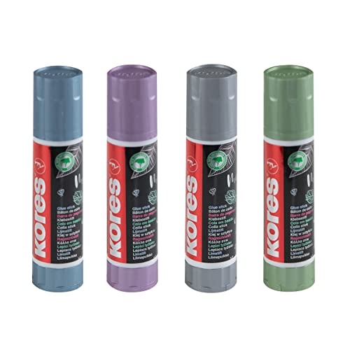 Kores - Glue Sticks, Strong-Hold Adhesive, Safe and Non-Toxic Craft Glue for Arts and Crafts, School and Office Supplies, Pack of 12 x 20g