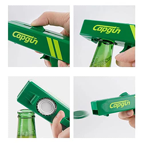 Crtgw Shooter Opens The Beer Cap，Cap Gun Bottle Opener， For Bbq, Party, Bar, Drinking Opener With Family, Friends,Birthday Gift Idea，Gun Gifts Funny (Black), 4.8*1.5*3.1, (Bo001) #TOP3