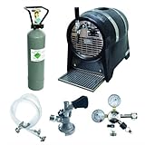 Bierzapfanlage 60 l/h Bierzapfanlage 60 l/h, kpl.Set, 2,0kg CO2 Flasche, Flachzapfkopf Typ A, Kompensatorschankhahn