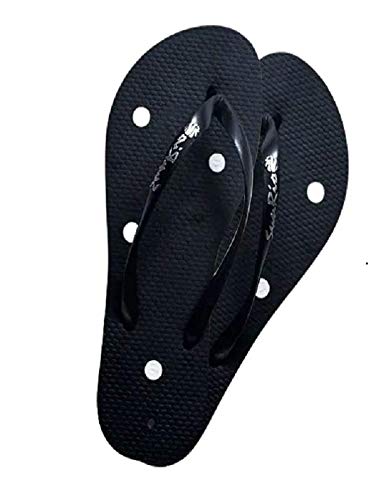 Sandália Magnética Infravermelho Bio Quântica Tira Dor Luxo - Sunrio (37/38, Preto)