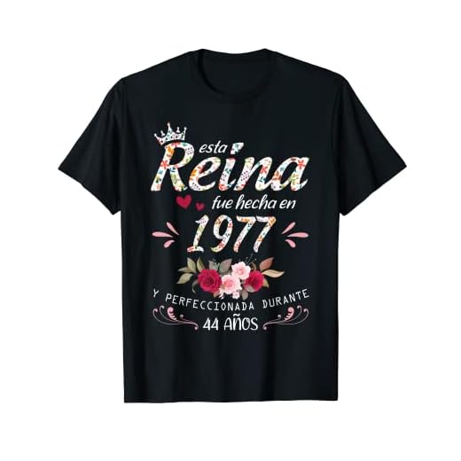 44 Años Cumpleaños Mujer Regalo Nacido En 1977 Hecho En 1977 Camiseta