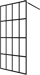 vidaXL Walk-In Shower Screen - Modern Industrial Aesthetics - Adjustable...