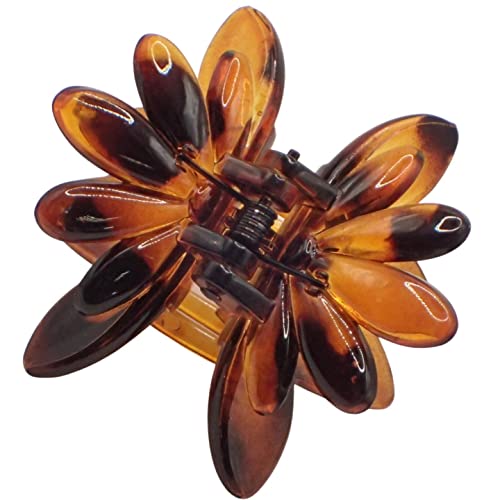 Topkids Accessories Small Black or Tort Hair Claw Clip, Small Detailed Claw Clips for Ladies & Girls