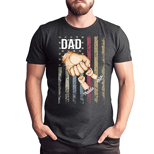 Personalized-Best-Dad-Ever-T-Shirt-with-Kids-Name-Custom-Dad-Grandpa-American-Flag-Shirt-Fist-Bump-Dad-Shirt-Fathers-Day-T-Shirt-Gift-for-Husband-Dad-Grandpa-Gift-from-Kids Personalized Best Dad Ever T Shirt with Kids Name Custom Dad Grandpa American Flag Shirt Fist Bump Dad Shirt Fathers Day T Shirt Gift for Husband Dad Grandpa Gift from Kids