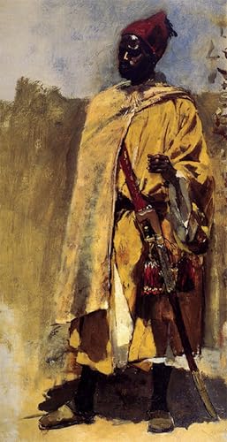 Pintura al óleo Guardia mora de Edwin Lord Weeks, Impresión de Alta Calidad 60x90cm