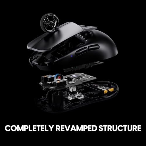 Image of Pulsar Gaming Gears X2H v3 Wireless Gaming Mouse, Ultra Lightweight 1.87 oz (53g), Symmetrical, Optical Switch, 32000 DPI, 750 IPS, XS-1 Sensor, 8k Compatible (Mini, Black)