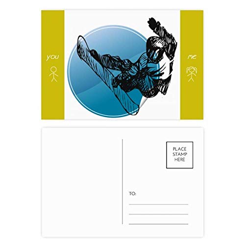 Cartes postales ski sports d'hiver lot de 20 illustrations multicolores pour correspondances