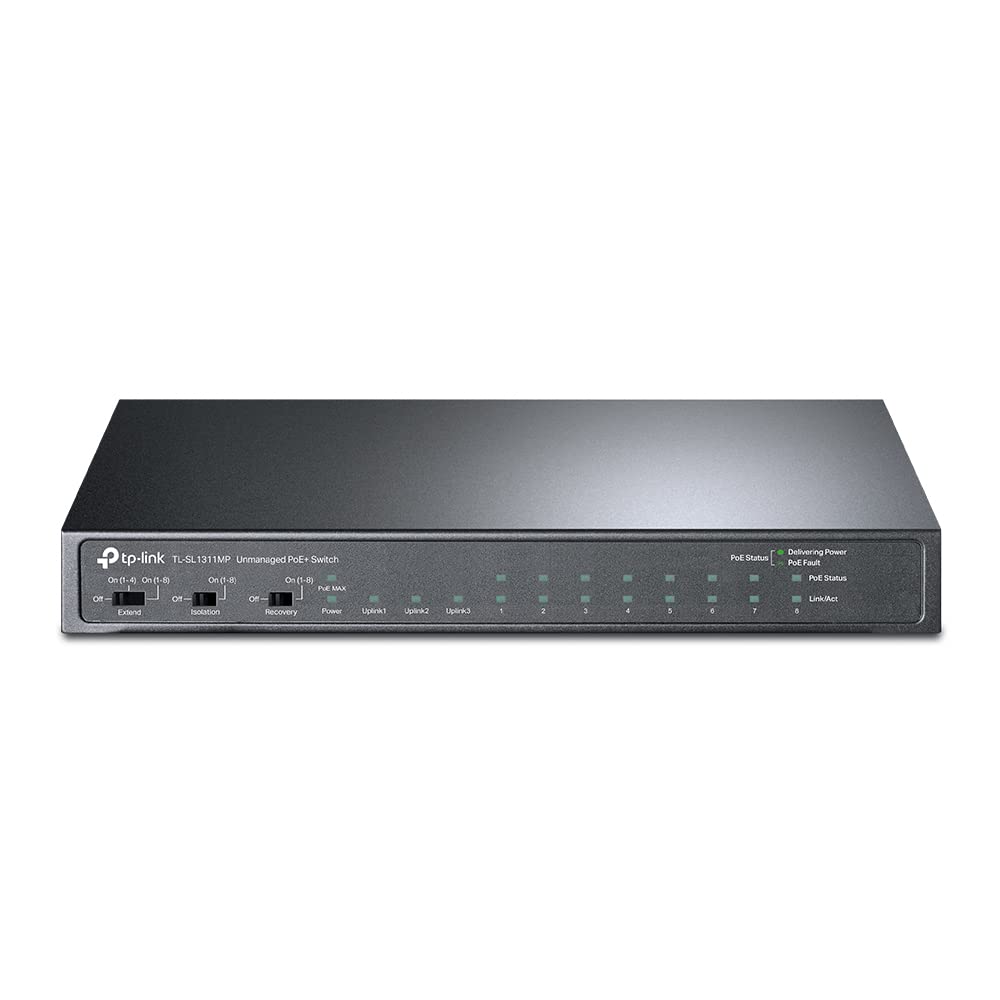 TP-Link TL-SL1218P | 16 Port 10/100Mbps Fast Ethernet PoE Switch | 16 PoE+ Ports @150W, w/ 2 Uplink Gigabit Ports + 1 Combo SFP Slot | Limited Lifetime Protection | Extend,... - Image 7