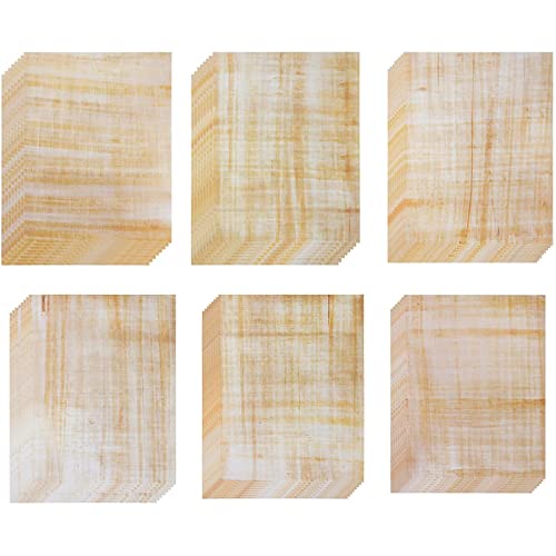 48 Sheets Faux Papyrus Stationery Paper, 6 Egyptian-Like Designs for Invitations, DIY Crafts, Letter Size (8.5 x 11 Inches)