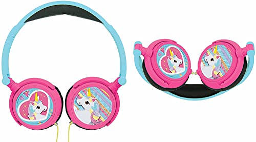 Image of LEXiBOOK, Unicorn Foldable Stereo Headphones with Volume Limiter, HP017UNI
