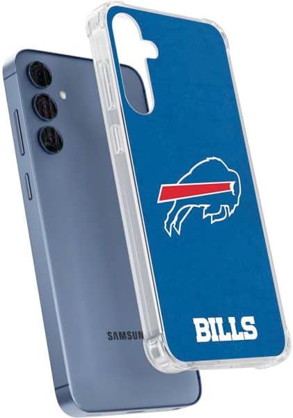 Skinit Clear Phone Case Compatible with Galaxy S24 - Officially Licensed NFL Buffalo Bills Distressed Design