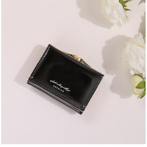 Image of JANKS Small Wallet for Women Mini Laser Card Holder Case Iridescent Holographic Purse with Coin Pocket for Girls Ladies