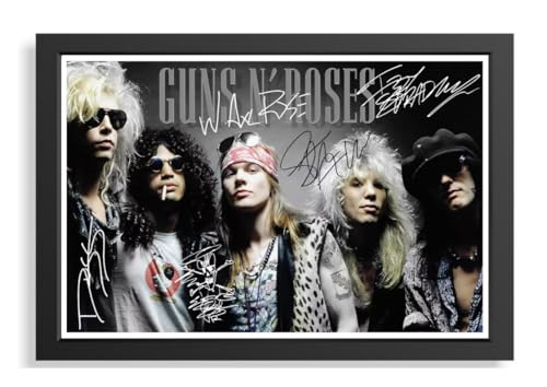 (368) Guns n Roses Music Legends Signed Framed Autograph Signature A4 (21 X 297 CM) Art Work Wall Art Display Great Gift Idea (REPRINT) #####