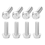 Rebvugr 8PCS Car Top Front Skid Plate Bolts, Automotive Replacement Bolts, 12 mm Hex Head Stainless Steel Skid Plate Screws Replacement, Car Accessories Fit for 4Runner FJ Cruiser Land Cruiser (8PCS)