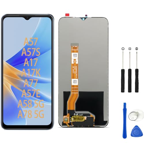 for Oppo A58 5G,A78 5G, A57 5G,A57s,A57e,A77 4G,A17 4G,A17K Screen Replacement Touch Digitizer LCD Display Full Assembly
