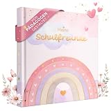EULENTALER Freundebuch Schule Mädchen Regenbogen | Von Pädagogen gestaltet