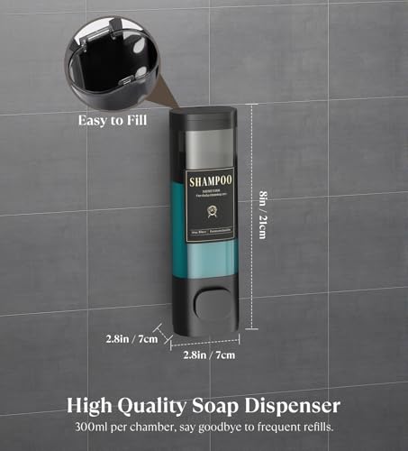 Image of Luxspire Shampoo and Conditioner Dispenser, Shower Soap Dispenser 1-Chamber