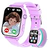 4G Montre Connectée Enfant, Montre Intelligente Pour Enfants Fille Garçon avec GPS SOS Chat Vocal Appel Vidéo Mode Classe Chronomètre Réveil Jeux, Montre Telephone Enfant 4 à 12 Ans Cadeau, Violet