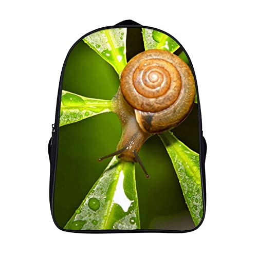 Mochila escolar unisex de moda juvenil con estampado 3D original de caracol