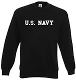 Black Dragon - Sweatshirt Herren & Damen schwarz - L - Fruit of The Loom - Bedruckt - US Navy Banner USN Decal Car Truck Window Sticker - Fasching Party Geschenk Funshirt