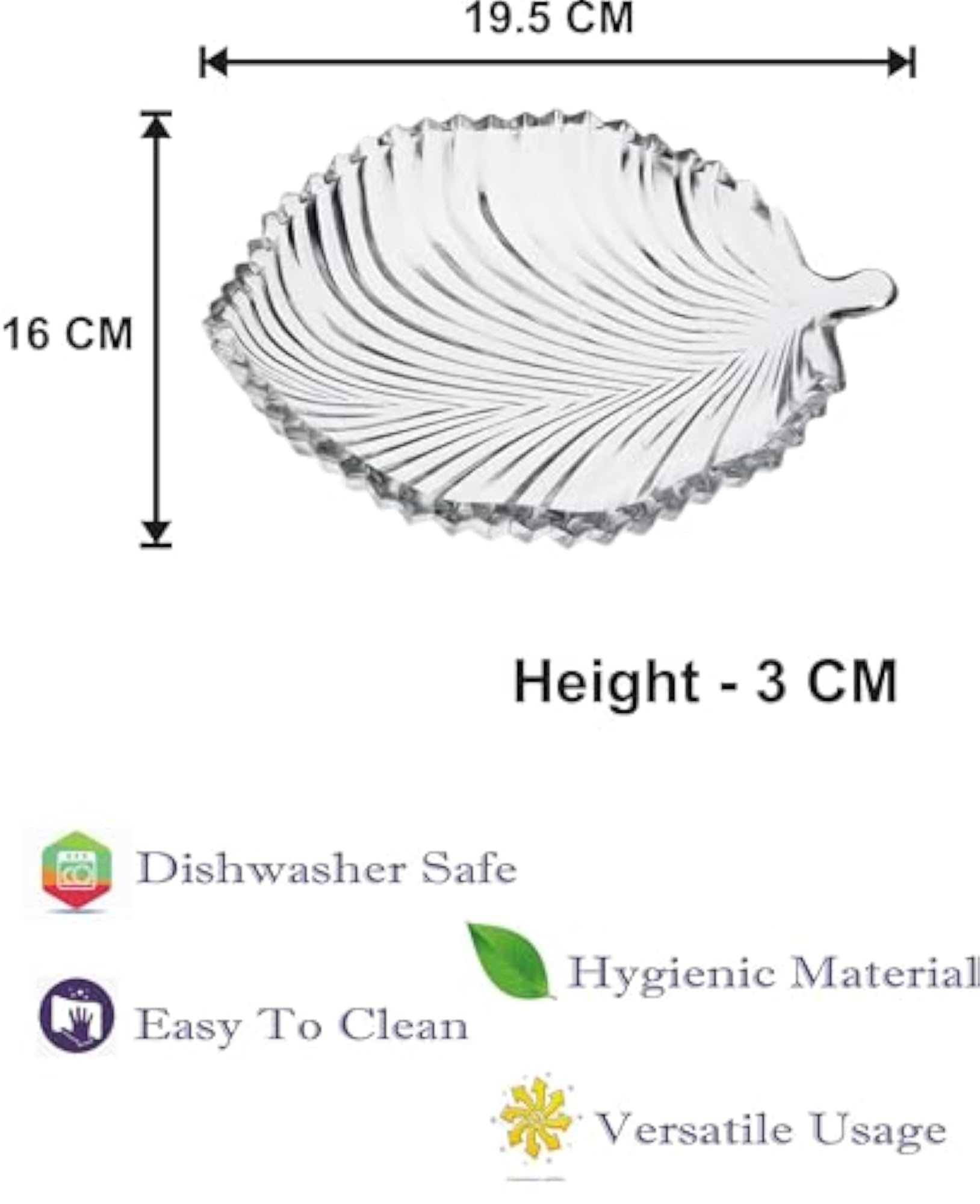 Stylish Transparent Plate for Dinner, Lunch, Snacks