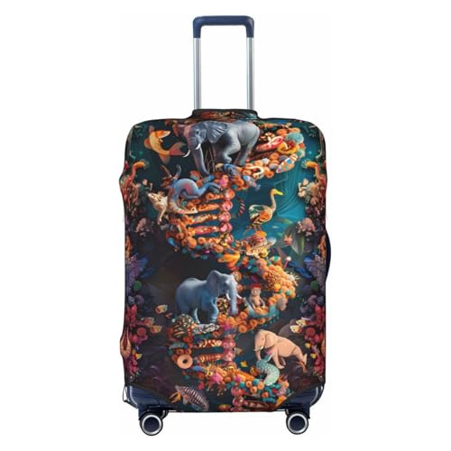 Whimsical Animal Spiral Travel Luggage Covers - Elasticity Suitcase Covers Protector for Luggage 18-32 Inch
