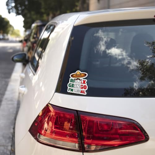 Image of 3Pcs Relax Gringo Im Legal Sticker, Relax Gringo I'm Legal Sticker for Car, Relax Gringo Calcomanias De Mexico Funny Immigrant Calcomanias Mexico Mexican Cactus Stickers for Truck Car Helmet (N3)