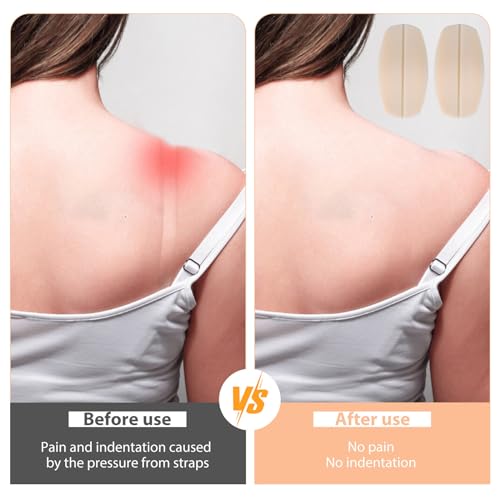 LUCSIS Silicone Bra Strap Cushions Non-slip Strap Holders Comfortable Shoulder Pads Protectors No Pain/No Dents/No Pressure