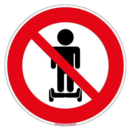 Adhésif - Hoverboard Interdit - Diamètre 250 mm - Protection Anti-UV