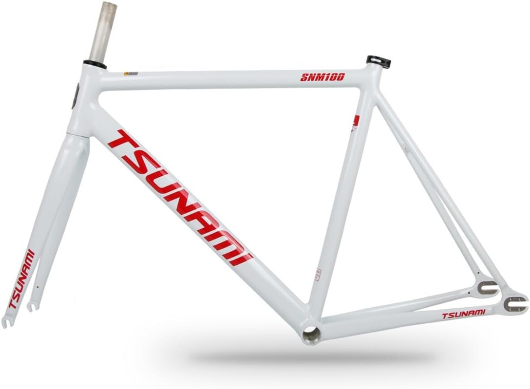 Fixed Gear Bike Frameset 700C Aluminum Alloy Bike Frame 49/52/55/58CM Racing Track Bike Frame C Brake Quick Release 100/120mm QR