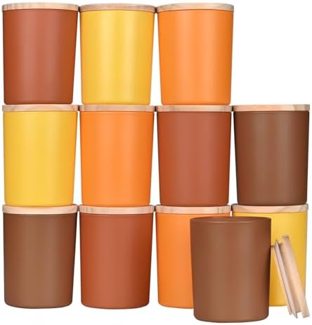 Amazon.com: SHOWIN Thick Candle Jars for Making Candles 12 Pcs, 7 OZ ...
