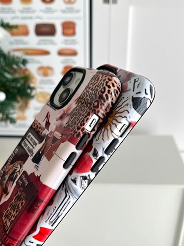 Coque hybride rigide pour iPhone 14 imprimé léopard guépard - 4