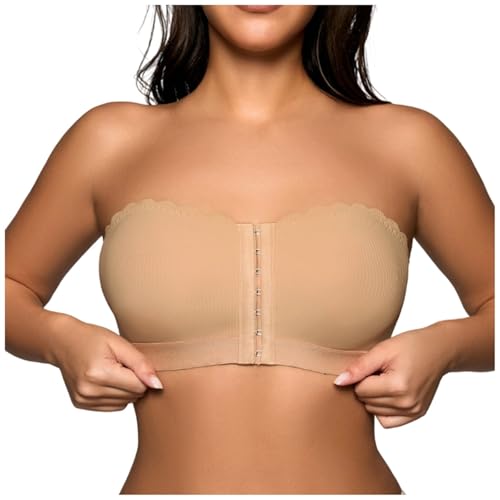 Soutien-gorge décontracté confortable à bords plats kaki pour femme