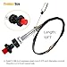 Carnovate VCGTX10 10FT Heavy Duty Vernier Locking Throttle Cable Compatible with Household Industrial and Commercial PTO and Dump Applications, with Detachable Cable Head