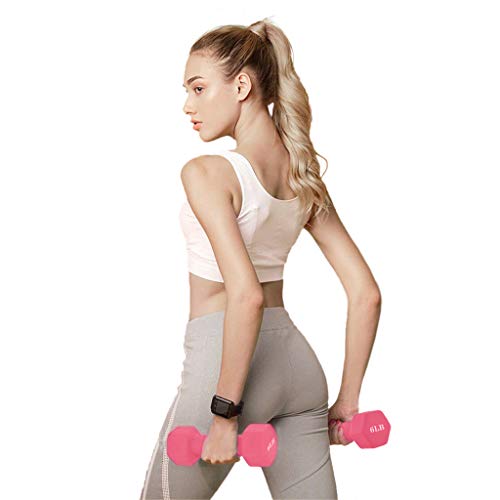 Fiveshops 6Lb Neoprene Coated Hex Dumbbell Set Of 2, Anti-Slip And Anti-Roll Dumbbells Weights, Blue Hand Weights In Pair For Strength Training, Resistance Training #TOP2