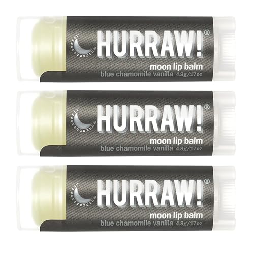 Hurraw! Bálsamo Labial Moon Tratamiento Nocturno Manzanilla Azul Y Vainilla - Orgánico, Vegano Certificado, Cruelty Free Y Sin Gluten. 100 Ingredientes Naturales. Sin Abejas, Soja Ni Palma. 3