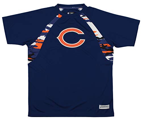 Zubaz NFL Men's Camo Solid T-Shirt, Chicago Bears Medium