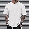 T Shirts for Men UK, Tshirts Men T-Shirt with Back Print Loose Fit Crew Neck Short Sleeve Casual for Daily Wear Tee T-Shirts Tops White #5