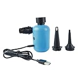 Bomba De Aire Eléctrica Bomba Desinfladora De Inflador Azul Portátil Con...