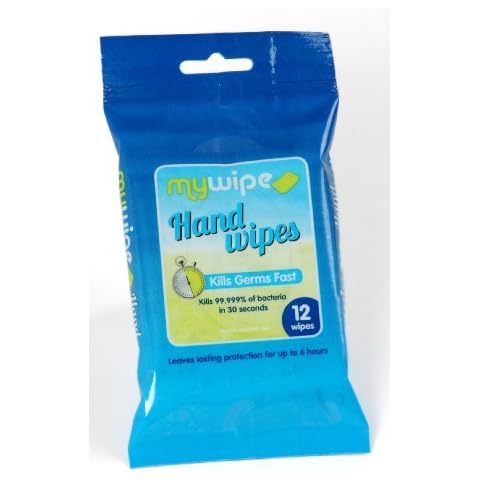 MYWIPE STERIZAR 12s Antibacterial Alcohol Free Sanitiser Travel Wipes with Sterizar® Kills 99.99% Cover