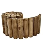  PAPILLON Bordura Madera 6x30 (alt.) Cm. Longitud 2,5 Metros. Bordo Madera Flexible, Rollborder Madera. Maderattratada, Delimitador Jardin