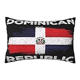 Kissenbezug mit Flagge der Dominikanischen Republik, rechteckig, 50 x 75 cm