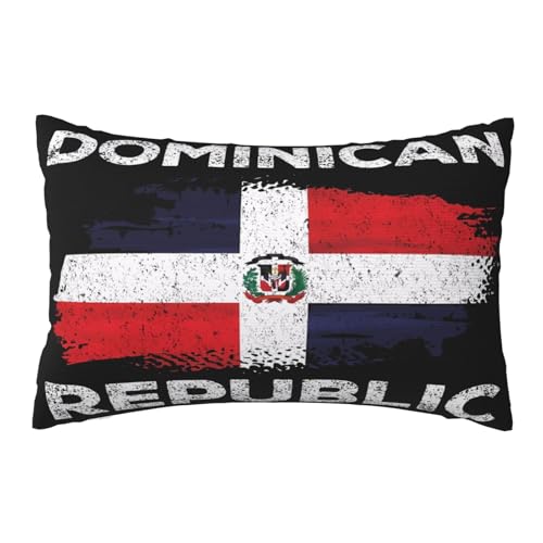 Kissenbezug mit Flagge der Dominikanischen Republik, rechteckig, 50 x 75 cm