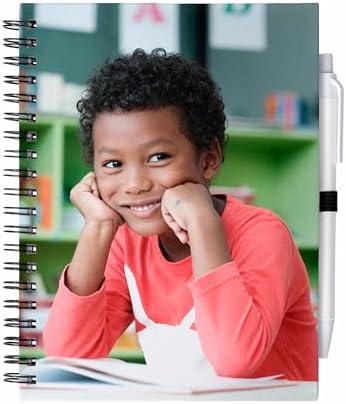 Regalo Original Cuaderno pequeño con tapa personalizada con foto o texto y con un bolígrafo incluido 18 cm x 13 cm