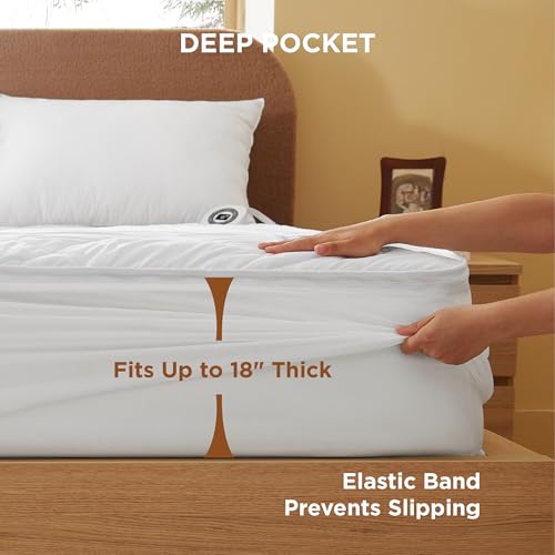 Bedsure BS-HMQU-2 Removable Heated Mattress Pad Queen - Waterproof Bed Warmer With Memory & Preheat Function, 12-Hour Timer & 10 Heat Settings With Dual Controller, Auto-Off, Electric Mattress Pad Queen 60 Inchx80 Inch thumb #6