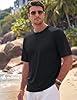 TACVASEN Black Shirts Men Cotton T Shirt Premium Short Sleeve Tee Casual Summer Tops Soft Comfort Plain Drop Shoulde Tee 3XL #3