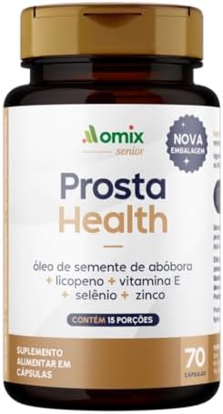 Suplemento Prosta Health Omix, Óleo de Abóbora, Zinco, 70 Cápsula...